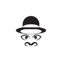 mustache icon template vector