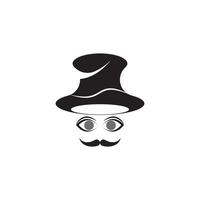 mustache icon template vector