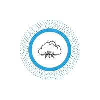 cloud. computing. data. hosting. network Line Icon. Vector isolated illustration