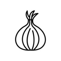 Onion line icon illustration. icon illustration related to spices, cooking spices. Simple vector design editable.