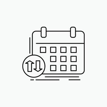 schedule. classes. timetable. appointment. event Line Icon. Vector isolated illustration