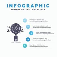 Analysis. Search. information. research. Security Infographics Template for Website and Presentation. GLyph Gray icon with Blue infographic style vector illustration.