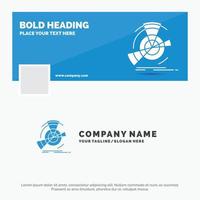 Blue Business Logo Template for Data. diagram. performance. point. reference. Facebook Timeline Banner Design. vector web banner background illustration