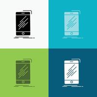 Device. mobile. phone. smartphone. telephone Icon Over Various Background. glyph style design. designed for web and app. Eps 10 vector illustration