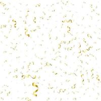 Golden confetti isolated. Festive background. Vector illustration
