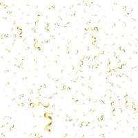 Golden confetti isolated. Festive background. Vector illustration