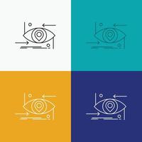 Advanced. future. gen. science. technology. eye Icon Over Various Background. Line style design. designed for web and app. Eps 10 vector illustration