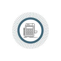 Accounting. audit. banking. calculation. calculator Line Icon. Vector isolated illustration