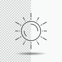 sun. space. planet. astronomy. weather Line Icon on Transparent Background. Black Icon Vector Illustration