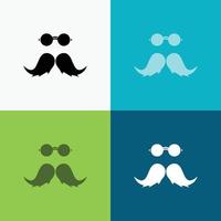 moustache. Hipster. movember. male. men Icon Over Various Background. glyph style design. designed for web and app. Eps 10 vector illustration