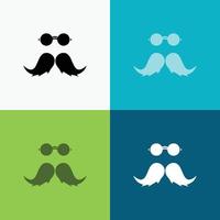 moustache. Hipster. movember. male. men Icon Over Various Background. glyph style design. designed for web and app. Eps 10 vector illustration