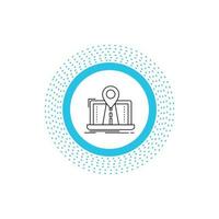 Navigation. Map. System. GPS. Route Line Icon. Vector isolated illustration