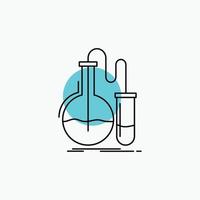 Analysis. chemistry. flask. research. test Line Icon vector