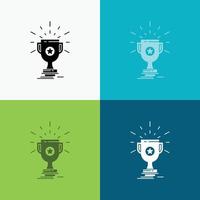 award. trophy. prize. win. cup Icon Over Various Background. glyph style design. designed for web and app. Eps 10 vector illustration