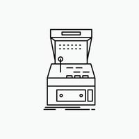 Arcade. console. game. machine. play Line Icon. Vector isolated illustration