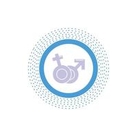 Gender. Venus. Mars. Male. Female Glyph Icon. Vector isolated illustration