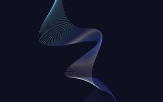 Abstract Blue Gradient wavy Lines background vector