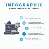 webinar. forum. online. seminar. website Infographics Template for Website and Presentation. GLyph Gray icon with Blue infographic style vector illustration.