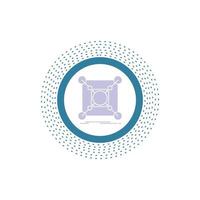 Base. center. connection. data. hub Glyph Icon. Vector isolated illustration