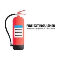 flat design fire extinguisher vector image