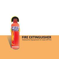 flat design fire extinguisher vector image