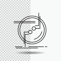 cadena. conectar. conexión. Enlace. icono de línea de alambre sobre fondo transparente. ilustración de vector de icono negro