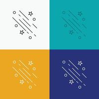 star. shooting star. falling. space. stars Icon Over Various Background. Line style design. designed for web and app. Eps 10 vector illustration