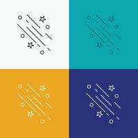 star. shooting star. falling. space. stars Icon Over Various Background. Line style design. designed for web and app. Eps 10 vector illustration