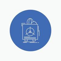 insurance. Fragile. product. warranty. health White Line Icon in Circle background. vector icon illustration