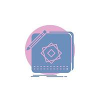 Design. App. Logo. Application. Design Glyph Icon. vector