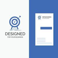 Business Logo for goal. hit. market. success. target. Vertical Blue Business .Visiting Card template. vector