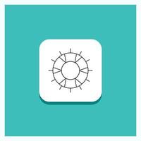 Round Button for help. lifebuoy. lifesaver. save. support Line icon Turquoise Background vector