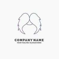 moustache. Hipster. movember. male. men Purple Business Logo Template. Place for Tagline vector