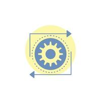 Business. gear. management. operation. process Glyph Icon. vector