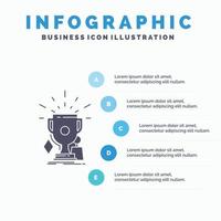 awards. game. sport. trophies. winner Infographics Template for Website and Presentation. GLyph Gray icon with Blue infographic style vector illustration.