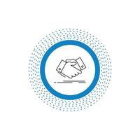 handshake. hand shake. shaking hand. Agreement. business Line Icon. Vector isolated illustration