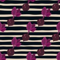 Hand drawn beet seamless pattern. Doodle beetroot wallpaper. vector