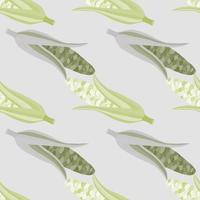 Corn plants seamless pattern. Corn cobs endless wallpaper. vector