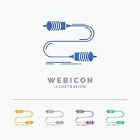 Buzz. communication. interaction. marketing. wire 5 Color Glyph Web Icon Template isolated on white. Vector illustration