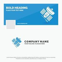 Blue Business Logo Template for Broadcast. broadcasting. communication. satellite. telecommunication. Facebook Timeline Banner Design. vector web banner background illustration