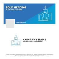 Blue Business Logo Template for Crown. king. leadership. monarchy. royal. Facebook Timeline Banner Design. vector web banner background illustration