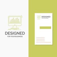 Business Logo for analytics. processing. dashboard. data. stats. Vertical Green Business .Visiting Card template. Creative background vector illustration