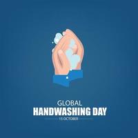 Vector illustration Global Handwashing Day. Simple and elegant design