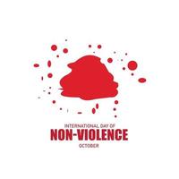 Vector illustration of International Day of Non-Violence. Simple and elegant design