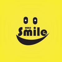 Vector illustration of World Smile Day. Simple and elegant design