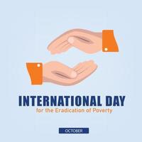 International Day for the Eradication of Poverty Vector. Simple and elegant design vector