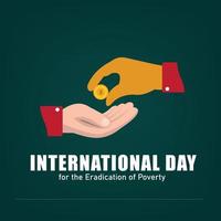 International Day for the Eradication of Poverty Vector. Simple and elegant design vector