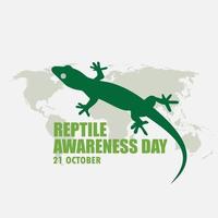 ilustración vectorial del día nacional de concientización sobre los reptiles. diseño simple y elegante vector
