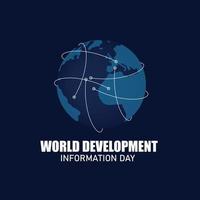 Vector illustration of World Development Information Day. Simple and elegant design