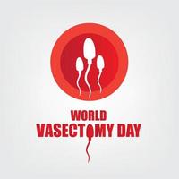 vector graphic of world vasectomy day good for world vasectomy day celebration. flat design. flyer design.flat illustration. Simple and elegant design